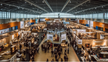 A conference hall with healthcare professionals